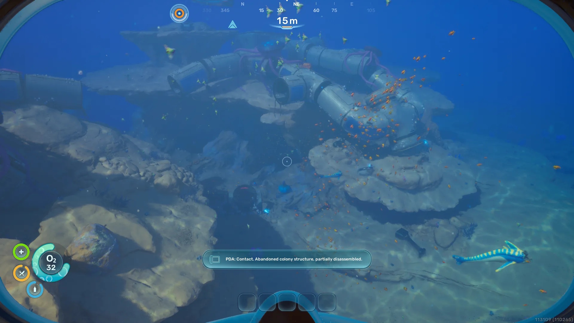 Camp 1 cave entrance with silver deposits in Subnautica 2